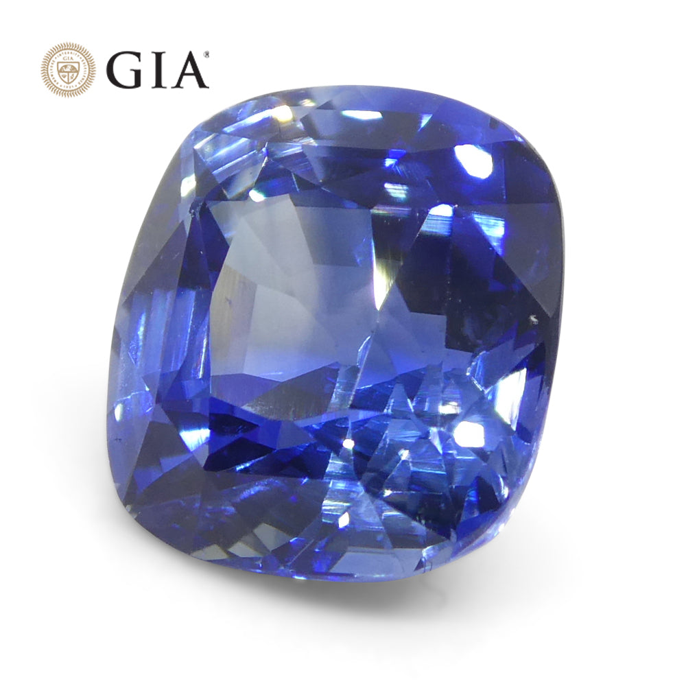 3.79ct Cushion Blue Sapphire GIA Certified Sri Lanka - Skyjems Wholesale Gemstones