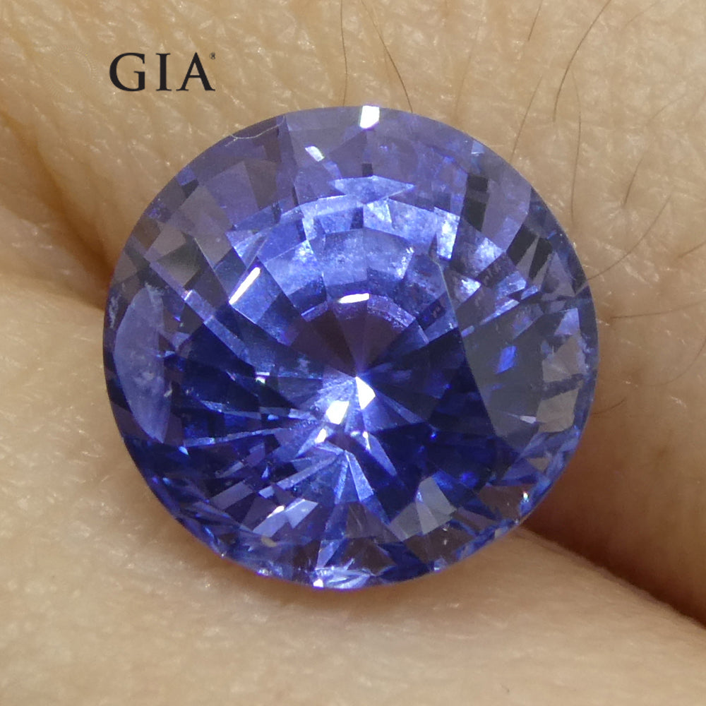 4.03ct Round Blue Sapphire GIA Certified Sri Lanka - Skyjems Wholesale Gemstones