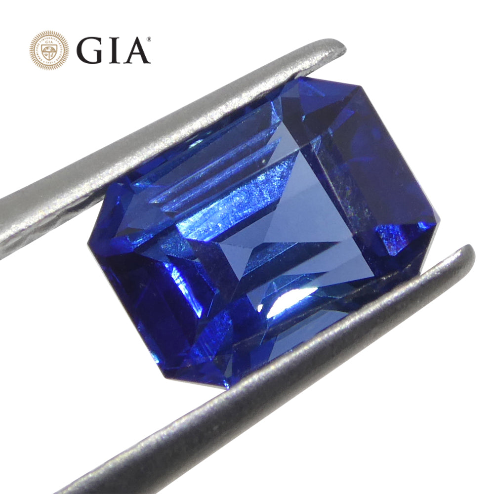 1.62ct Octagonal/Emerald Cut Blue Sapphire GIA Certified Madagascar - Skyjems Wholesale Gemstones