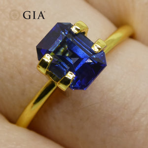 1.62ct Octagonal/Emerald Cut Blue Sapphire GIA Certified Madagascar - Skyjems Wholesale Gemstones
