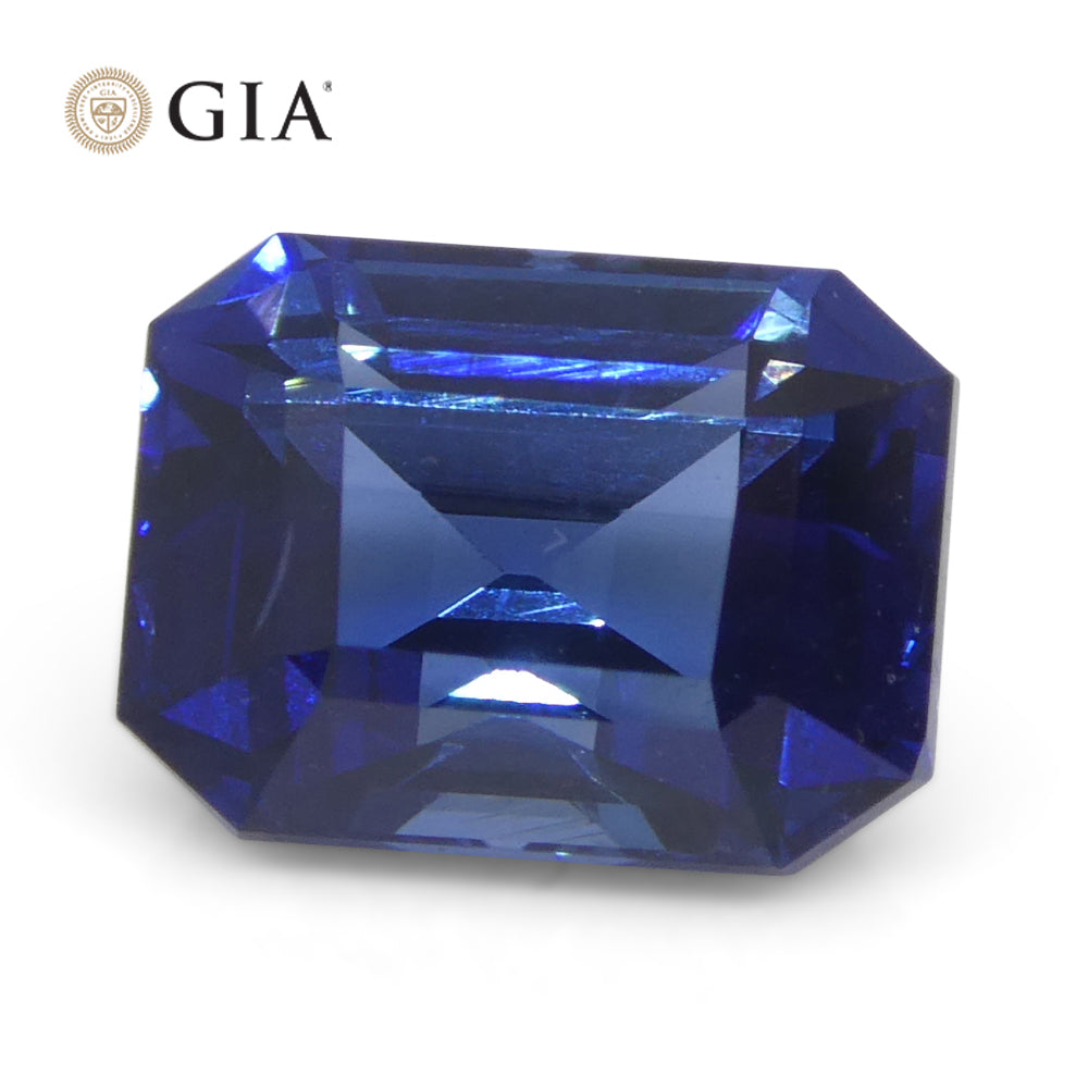 1.62ct Octagonal/Emerald Cut Blue Sapphire GIA Certified Madagascar - Skyjems Wholesale Gemstones