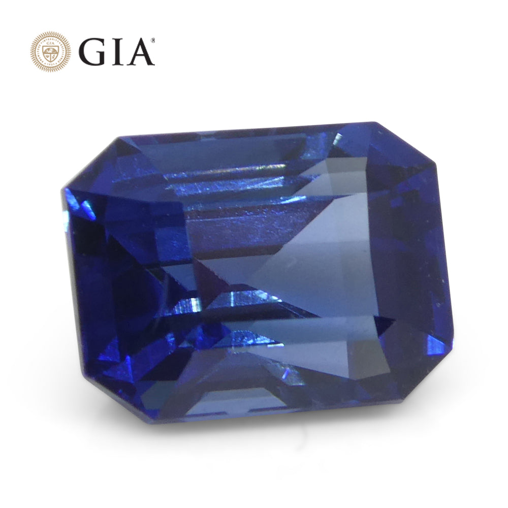 1.62ct Octagonal/Emerald Cut Blue Sapphire GIA Certified Madagascar - Skyjems Wholesale Gemstones