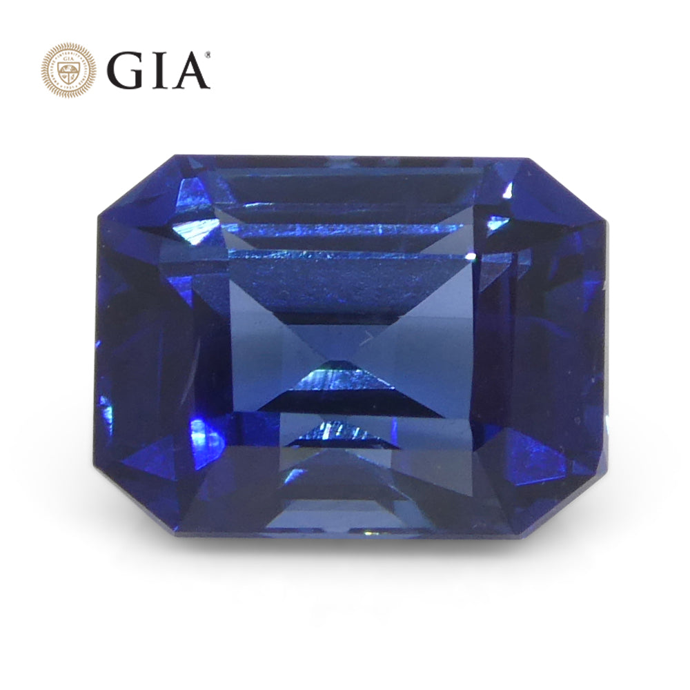 1.62ct Octagonal/Emerald Cut Blue Sapphire GIA Certified Madagascar - Skyjems Wholesale Gemstones