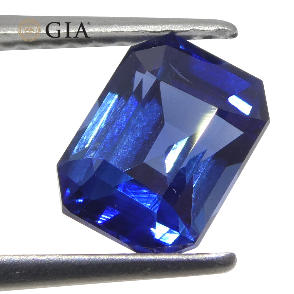 1.62ct Octagonal/Emerald Cut Blue Sapphire GIA Certified Madagascar - Skyjems Wholesale Gemstones