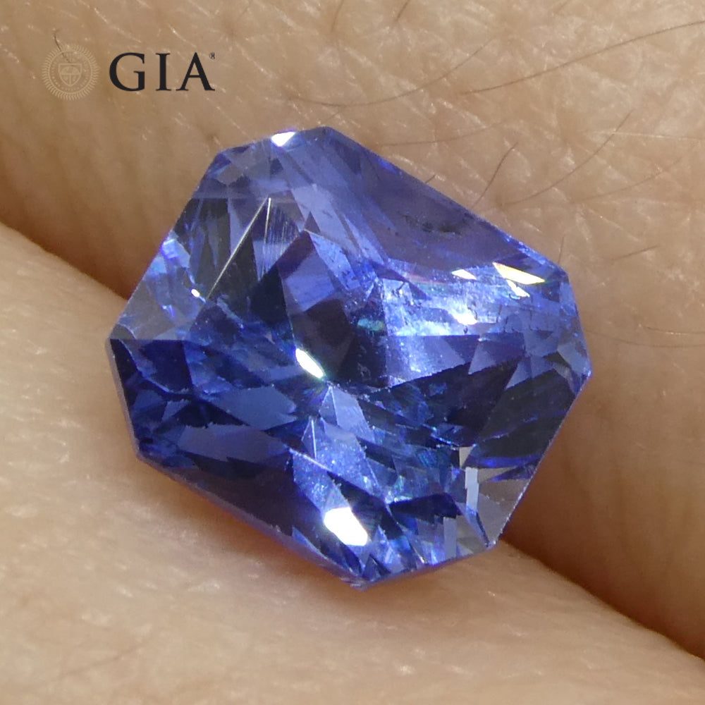 2.02ct Octagonal/Emerald Cut Blue Sapphire GIA Certified Sri Lanka - Skyjems Wholesale Gemstones