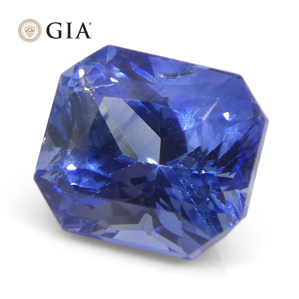 2.02ct Octagonal/Emerald Cut Blue Sapphire GIA Certified Sri Lanka - Skyjems Wholesale Gemstones