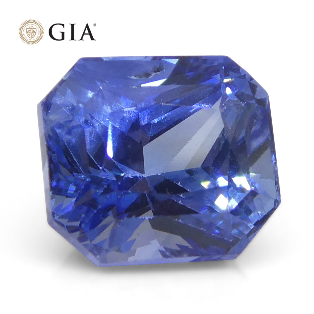 2.02ct Octagonal/Emerald Cut Blue Sapphire GIA Certified Sri Lanka - Skyjems Wholesale Gemstones