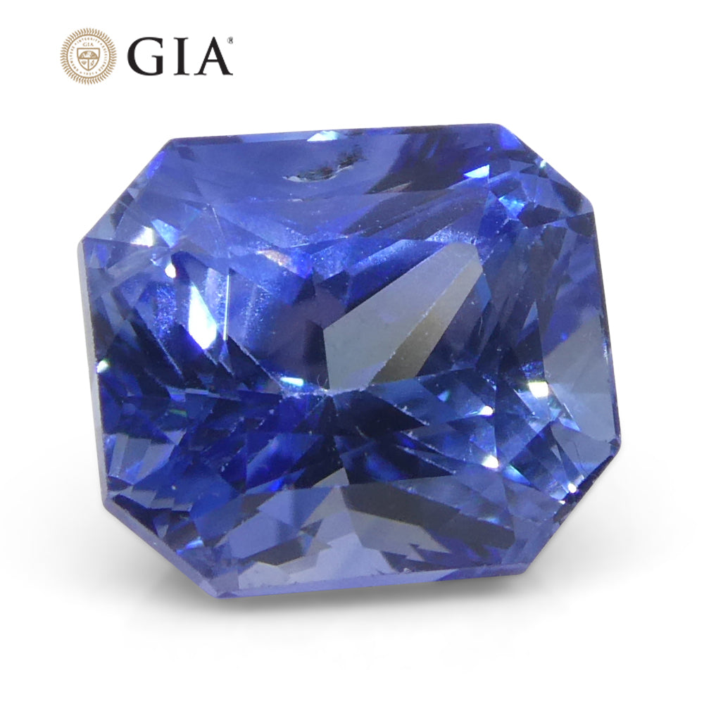 2.02ct Octagonal/Emerald Cut Blue Sapphire GIA Certified Sri Lanka - Skyjems Wholesale Gemstones