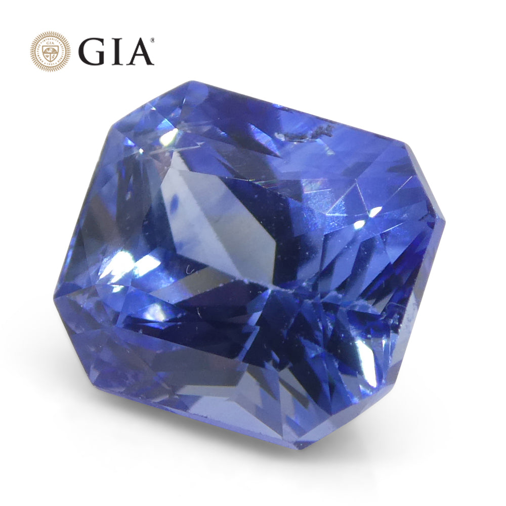 2.02ct Octagonal/Emerald Cut Blue Sapphire GIA Certified Sri Lanka - Skyjems Wholesale Gemstones