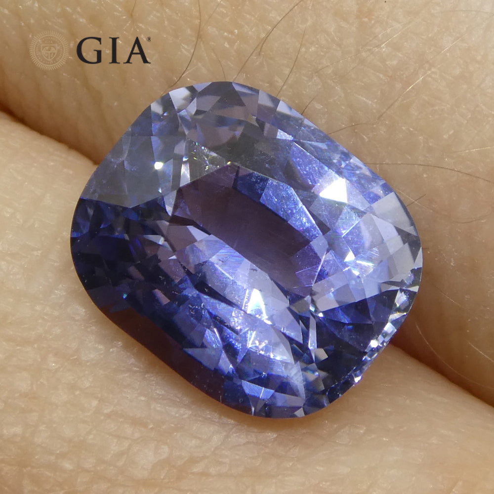 4.12ct Cushion Blue Sapphire GIA Certified Sri Lanka Unheated - Skyjems Wholesale Gemstones