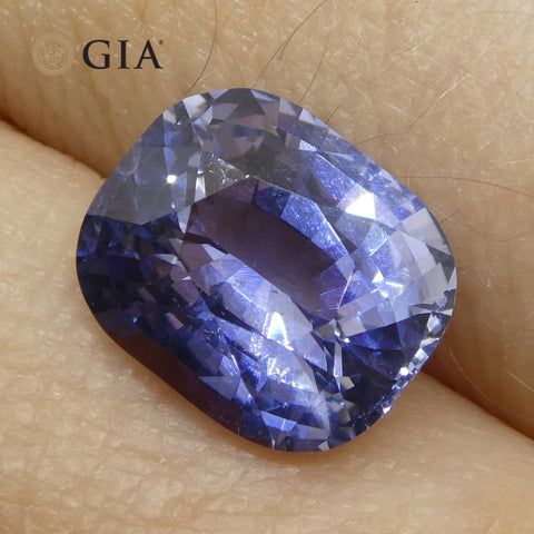 4.12ct Cushion Blue Sapphire GIA Certified Sri Lanka Unheated