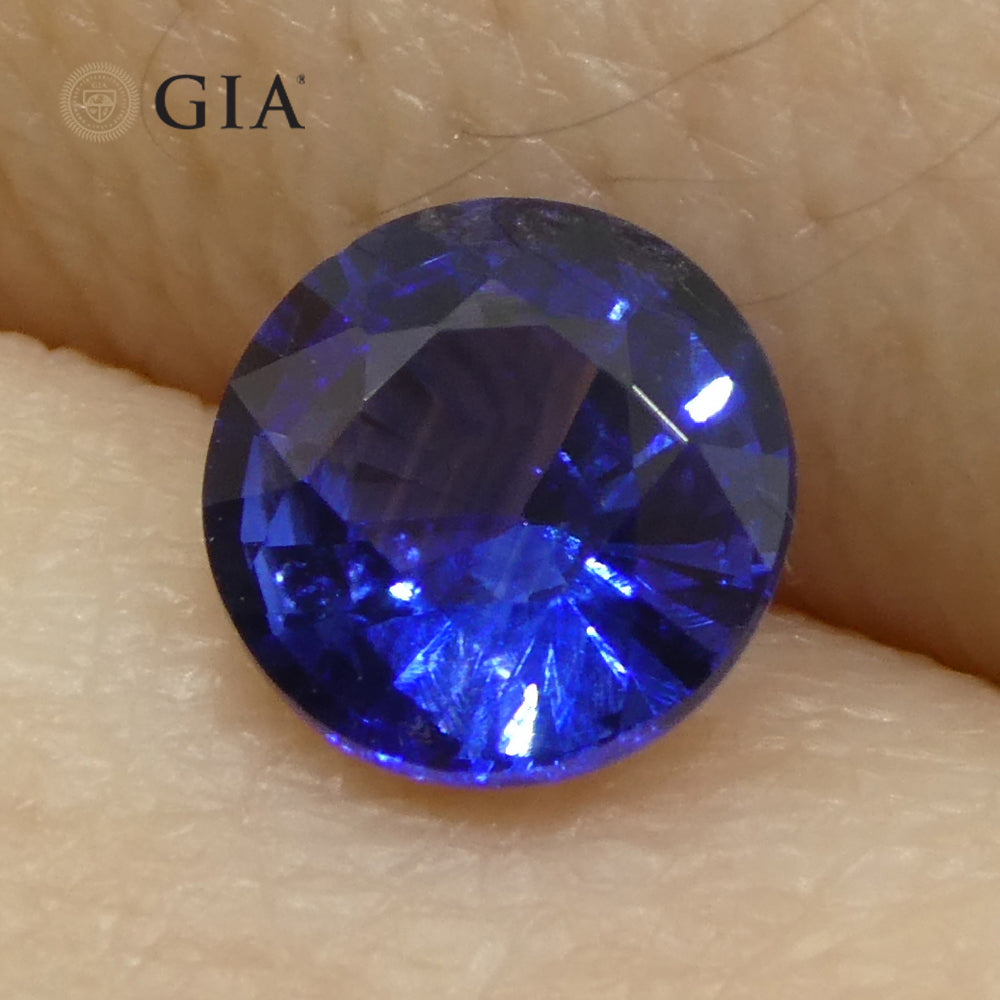 1.05ct Round Blue Sapphire GIA Certified Sri Lanka - Skyjems Wholesale Gemstones