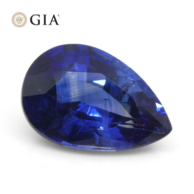 1.64ct Pear Blue Sapphire GIA Certified Madagascar - Skyjems Wholesale Gemstones
