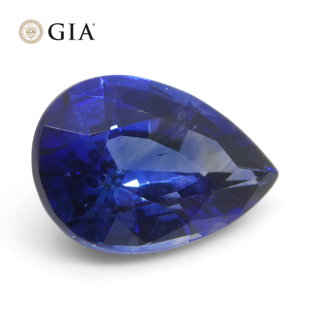 1.64ct Pear Blue Sapphire GIA Certified Madagascar - Skyjems Wholesale Gemstones