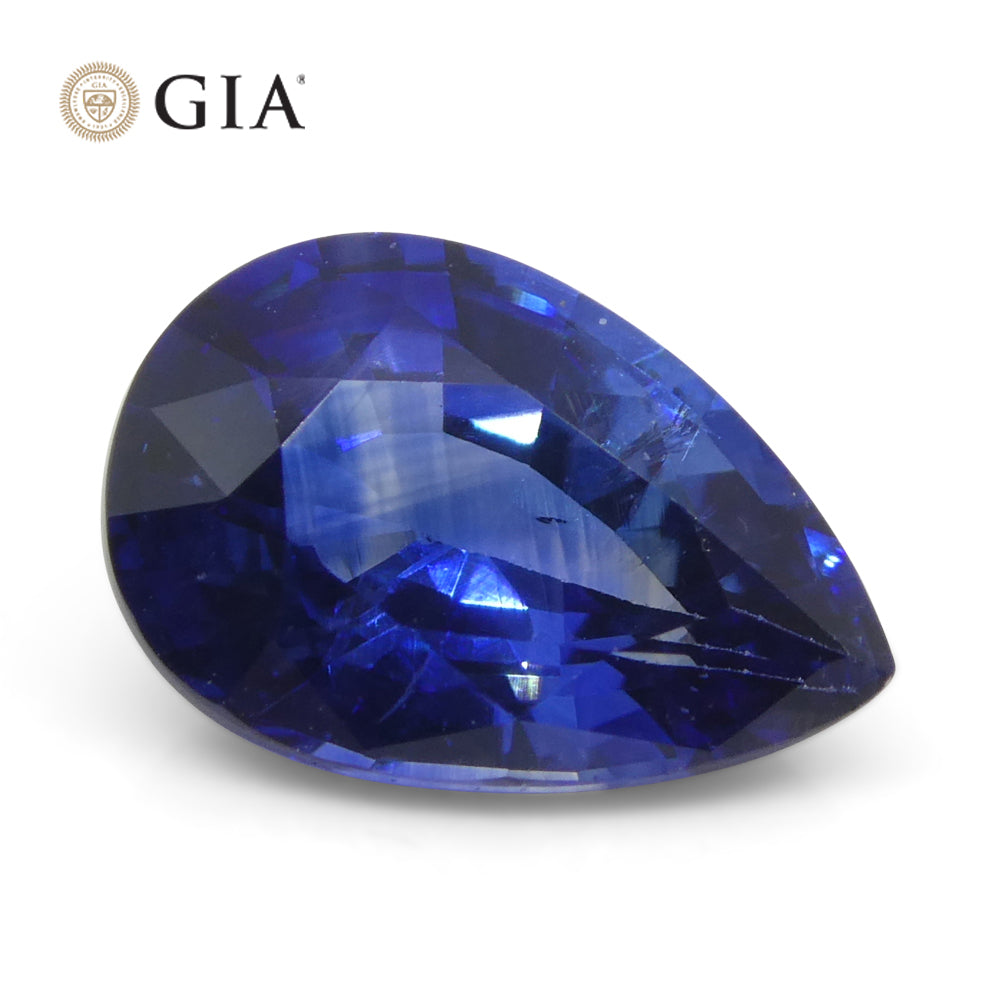 1.64ct Pear Blue Sapphire GIA Certified Madagascar - Skyjems Wholesale Gemstones