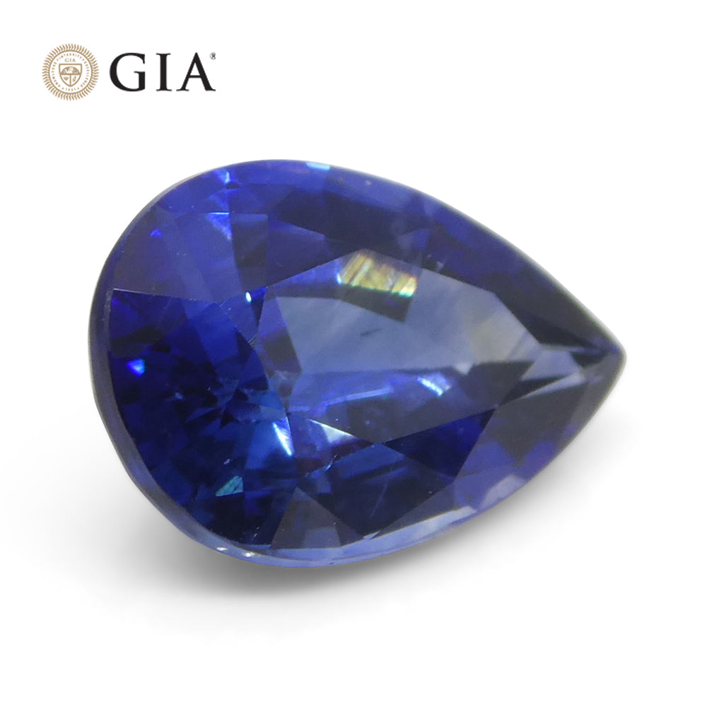 1.64ct Pear Blue Sapphire GIA Certified Madagascar - Skyjems Wholesale Gemstones