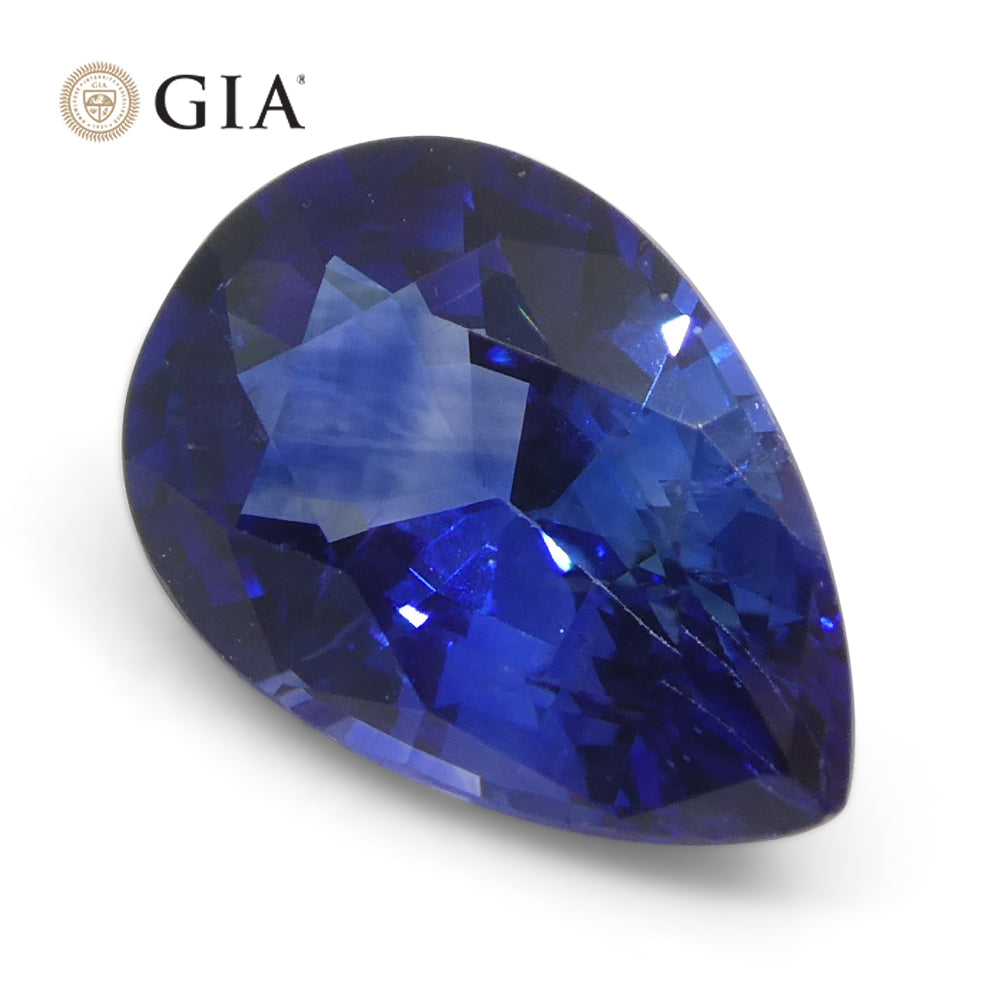 1.64ct Pear Blue Sapphire GIA Certified Madagascar - Skyjems Wholesale Gemstones