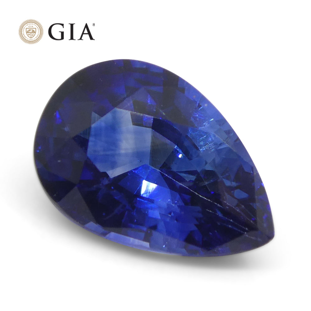 1.64ct Pear Blue Sapphire GIA Certified Madagascar - Skyjems Wholesale Gemstones