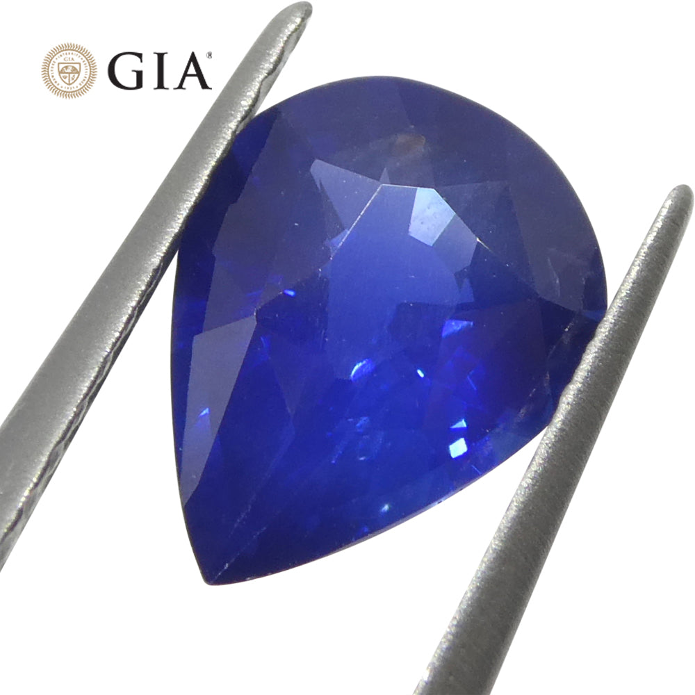 1.75ct Pear Blue Sapphire GIA Certified Sri Lanka - Skyjems Wholesale Gemstones