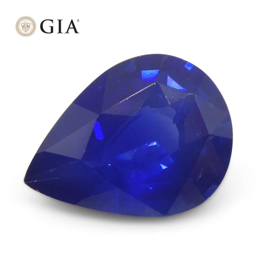 1.75ct Pear Blue Sapphire GIA Certified Sri Lanka - Skyjems Wholesale Gemstones