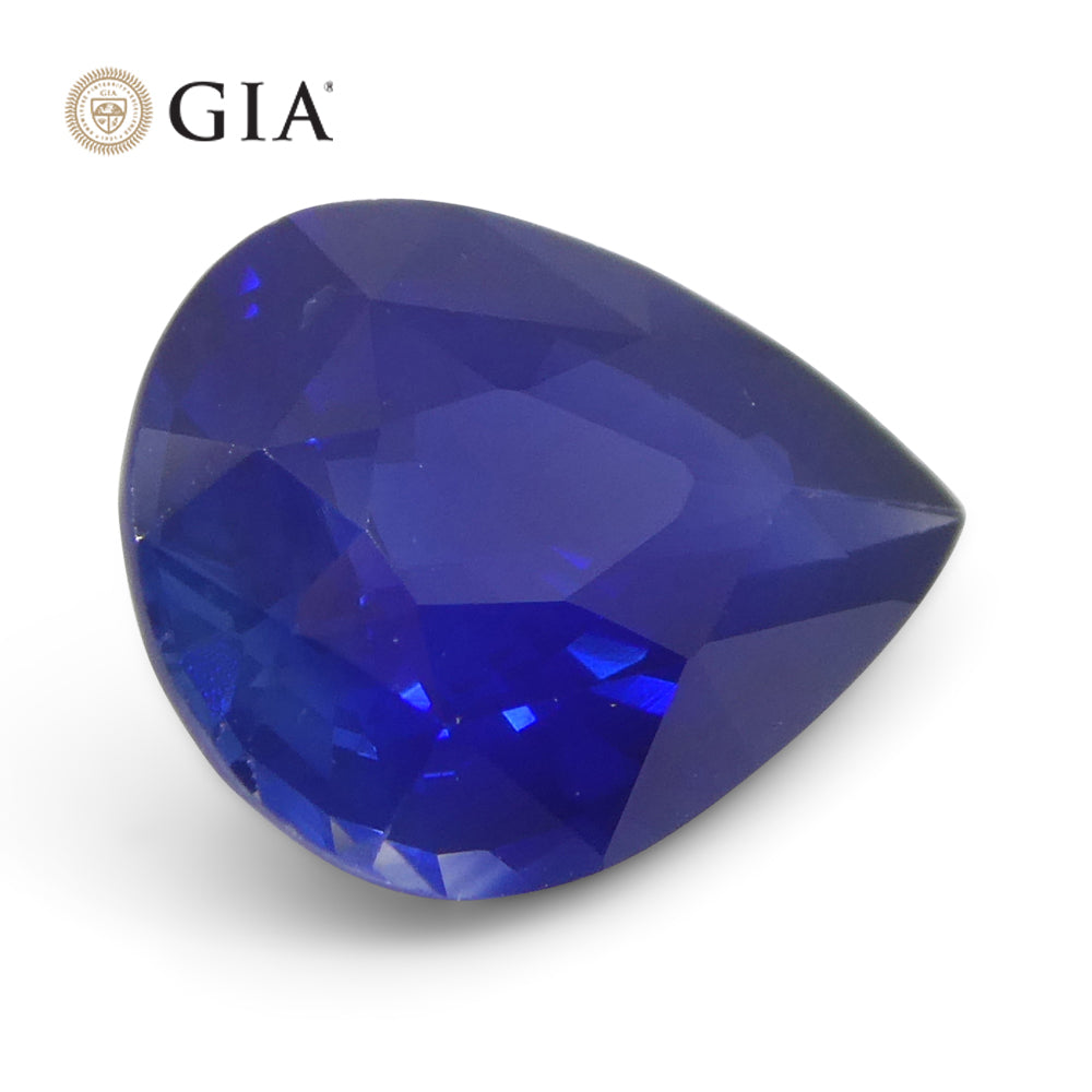 1.75ct Pear Blue Sapphire GIA Certified Sri Lanka - Skyjems Wholesale Gemstones