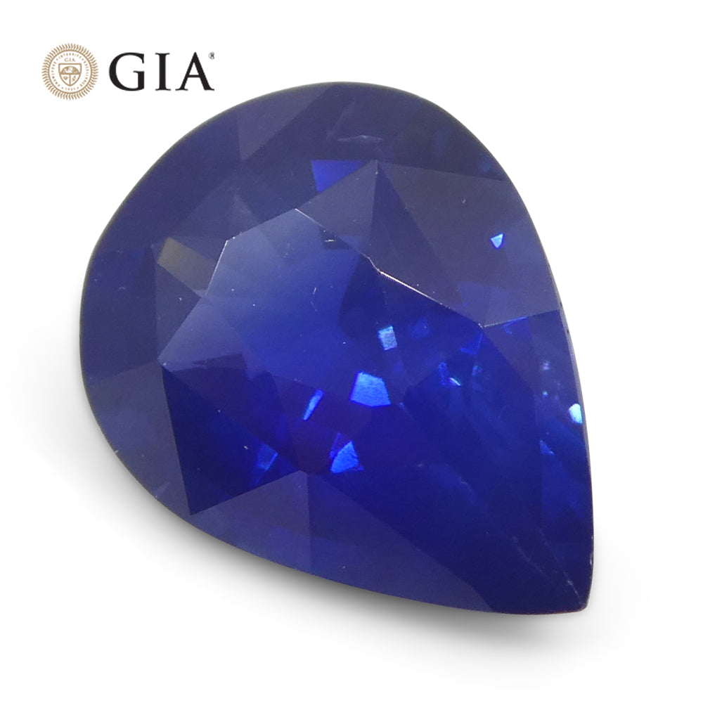 1.75ct Pear Blue Sapphire GIA Certified Sri Lanka - Skyjems Wholesale Gemstones