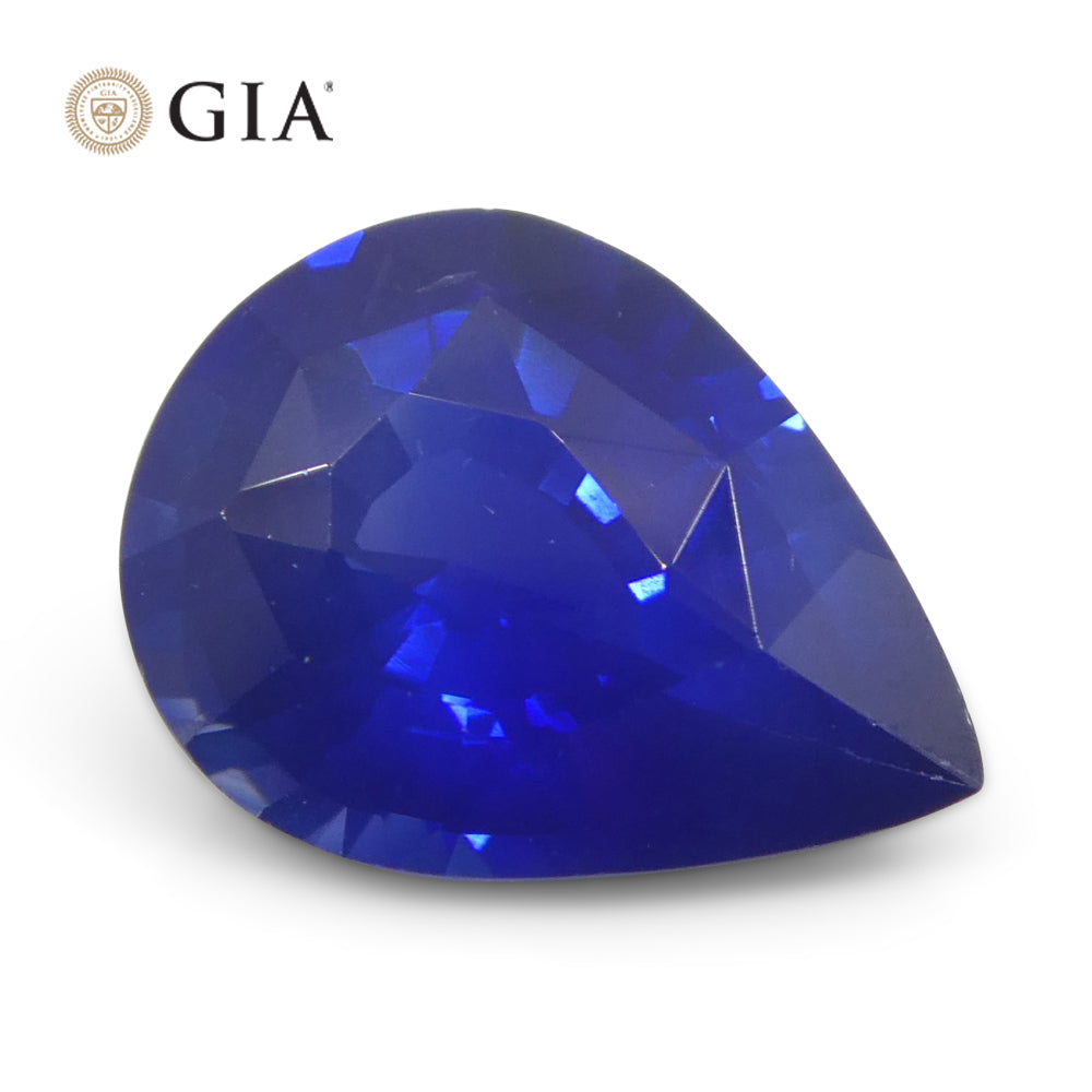 1.75ct Pear Blue Sapphire GIA Certified Sri Lanka - Skyjems Wholesale Gemstones