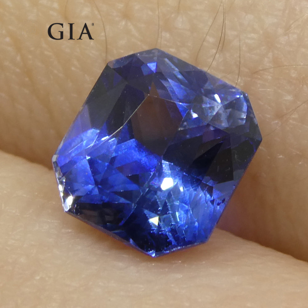 2.13ct Octagonal/Emerald Cut Blue Sapphire GIA Certified Madagascar - Skyjems Wholesale Gemstones