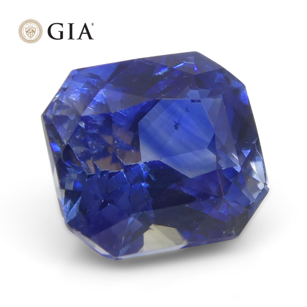 2.13ct Octagonal/Emerald Cut Blue Sapphire GIA Certified Madagascar - Skyjems Wholesale Gemstones