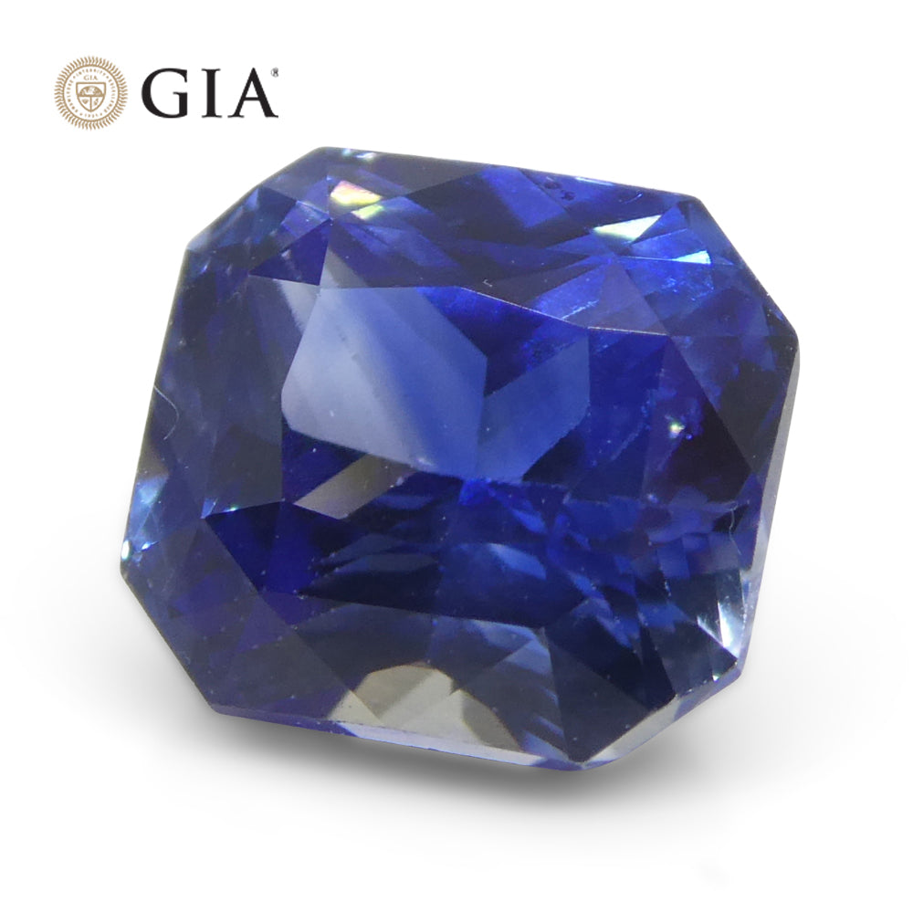 2.13ct Octagonal/Emerald Cut Blue Sapphire GIA Certified Madagascar - Skyjems Wholesale Gemstones