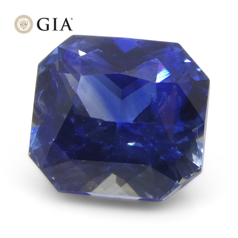 2.13ct Octagonal/Emerald Cut Blue Sapphire GIA Certified Madagascar - Skyjems Wholesale Gemstones