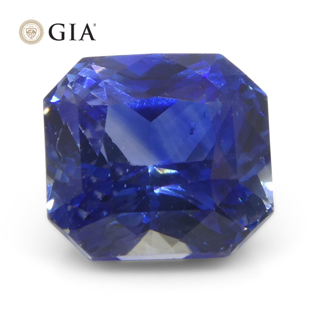 2.13ct Octagonal/Emerald Cut Blue Sapphire GIA Certified Madagascar - Skyjems Wholesale Gemstones