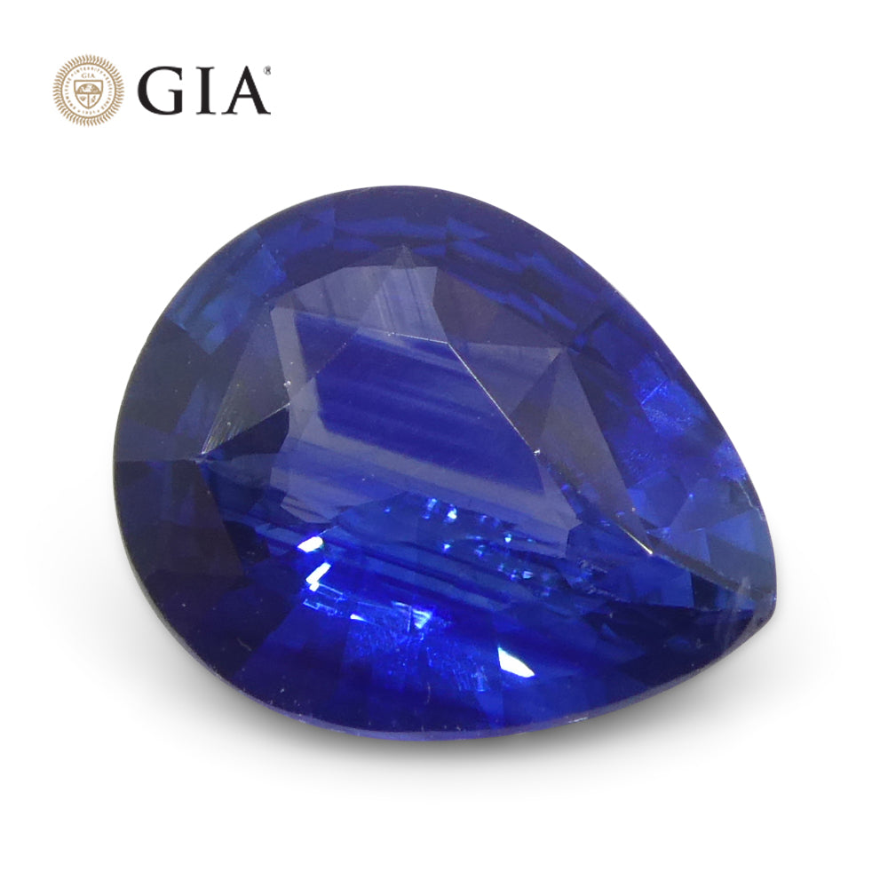 1.42ct Pear Blue Sapphire GIA Certified Sri Lanka - Skyjems Wholesale Gemstones