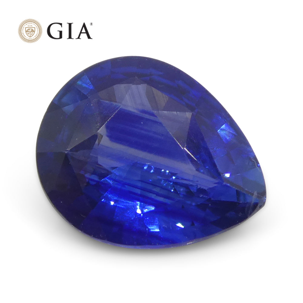 1.42ct Pear Blue Sapphire GIA Certified Sri Lanka - Skyjems Wholesale Gemstones