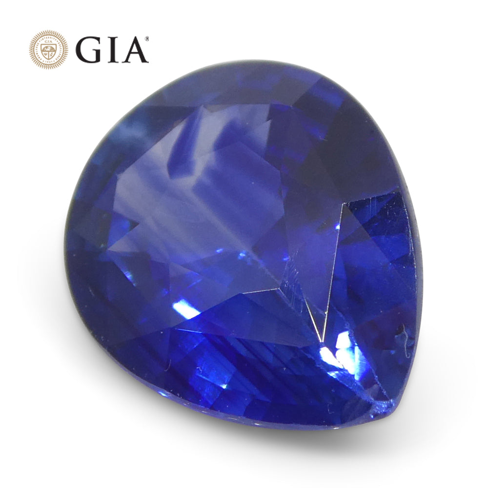 1.42ct Pear Blue Sapphire GIA Certified Sri Lanka - Skyjems Wholesale Gemstones