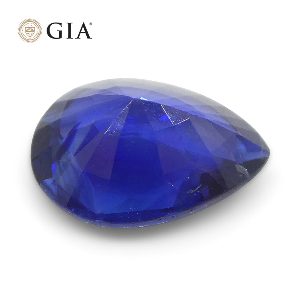 1.42ct Pear Blue Sapphire GIA Certified Sri Lanka - Skyjems Wholesale Gemstones