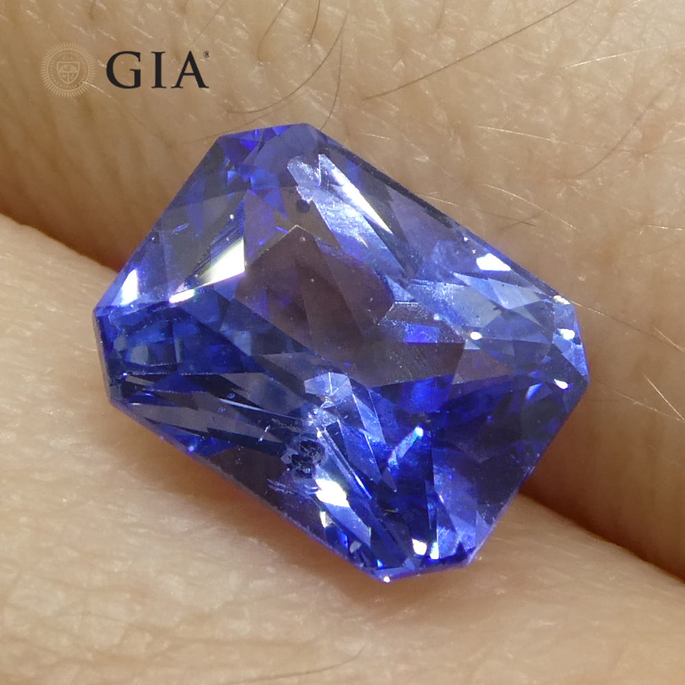 2.54ct Octagonal/Emerald Cut Blue Sapphire GIA Certified Sri Lanka - Skyjems Wholesale Gemstones