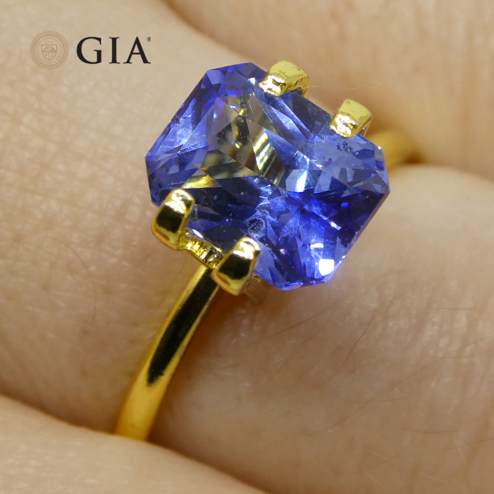 2.54ct Octagonal/Emerald Cut Blue Sapphire GIA Certified Sri Lanka - Skyjems Wholesale Gemstones