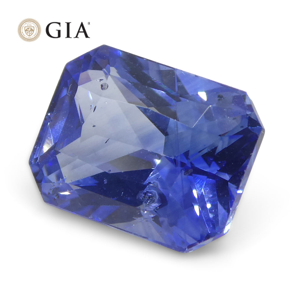 2.54ct Octagonal/Emerald Cut Blue Sapphire GIA Certified Sri Lanka - Skyjems Wholesale Gemstones