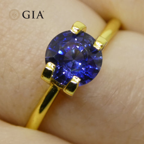 1.23ct Round Blue Sapphire GIA Certified Sri Lanka