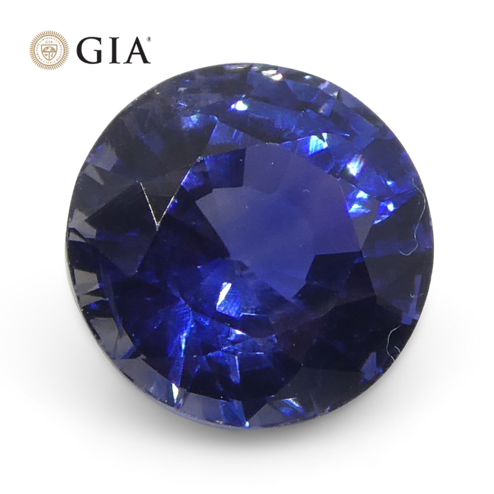 1.23ct Round Blue Sapphire GIA Certified Sri Lanka - Skyjems Wholesale Gemstones