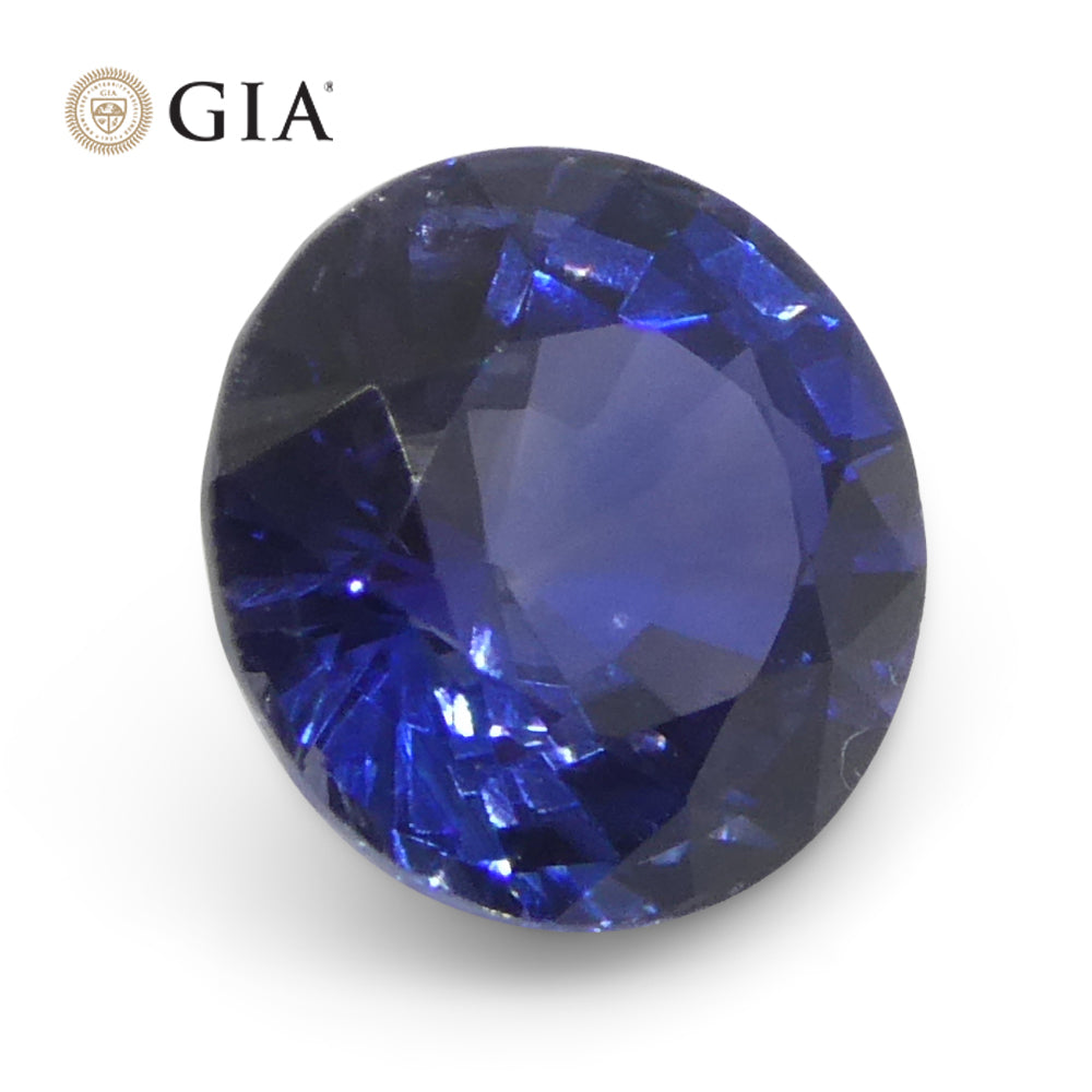 1.23ct Round Blue Sapphire GIA Certified Sri Lanka - Skyjems Wholesale Gemstones