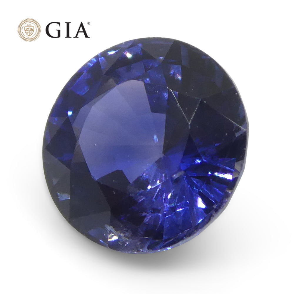 1.23ct Round Blue Sapphire GIA Certified Sri Lanka - Skyjems Wholesale Gemstones