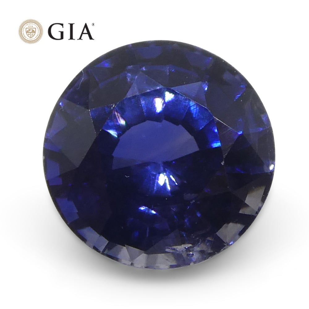 1.23ct Round Blue Sapphire GIA Certified Sri Lanka - Skyjems Wholesale Gemstones