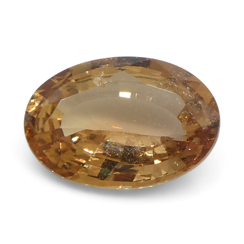 1.65ct Oval Orange Sapphire GIA Certified East Africa Unheated - Skyjems Wholesale Gemstones