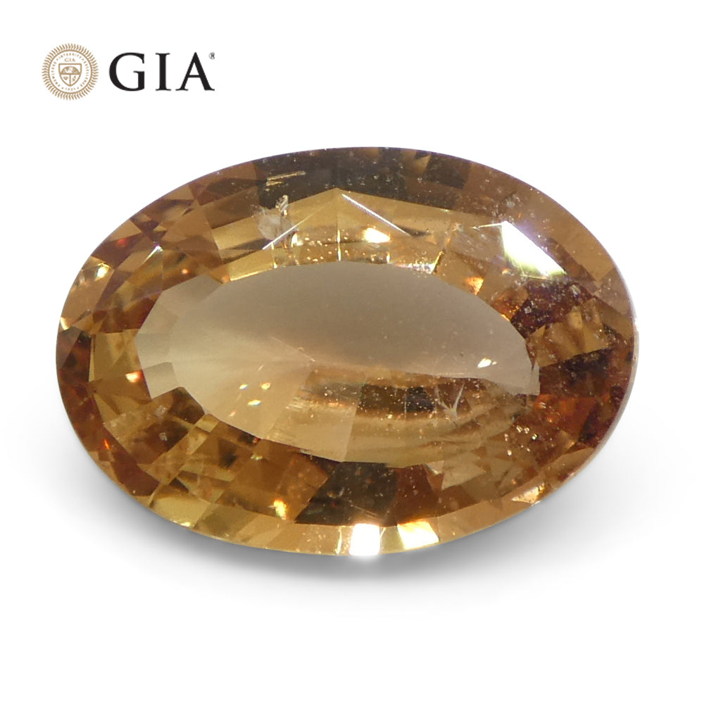 1.65ct Oval Orange Sapphire GIA Certified East Africa Unheated - Skyjems Wholesale Gemstones