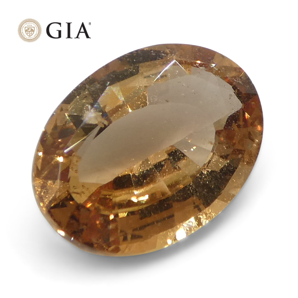 1.65ct Oval Orange Sapphire GIA Certified East Africa Unheated - Skyjems Wholesale Gemstones