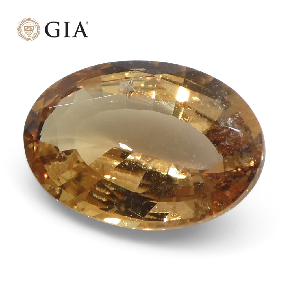 1.65ct Oval Orange Sapphire GIA Certified East Africa Unheated - Skyjems Wholesale Gemstones