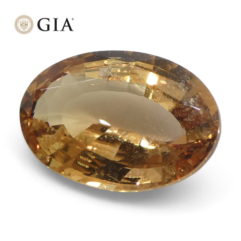 1.65ct Oval Orange Sapphire GIA Certified East Africa Unheated