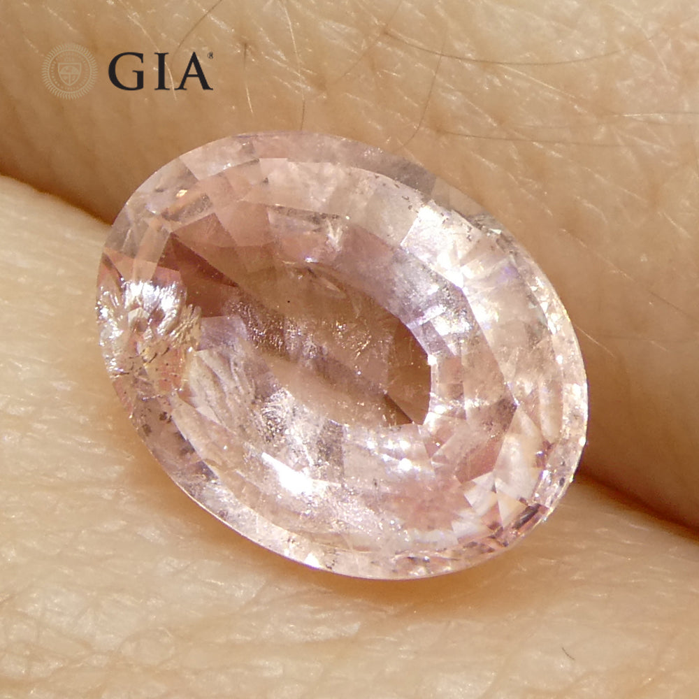 2.17ct Oval Pink-Orange Padparadscha Sapphire GIA Certified  Sri Lanka, Unheated - Skyjems Wholesale Gemstones